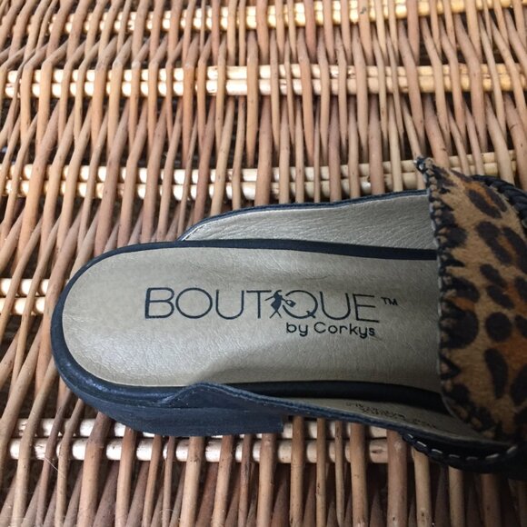 Boutique by Corky’s Canterbury Leopard Print Slip On Loafer Clogs Size 6 | Mules - Picture 7 of 9